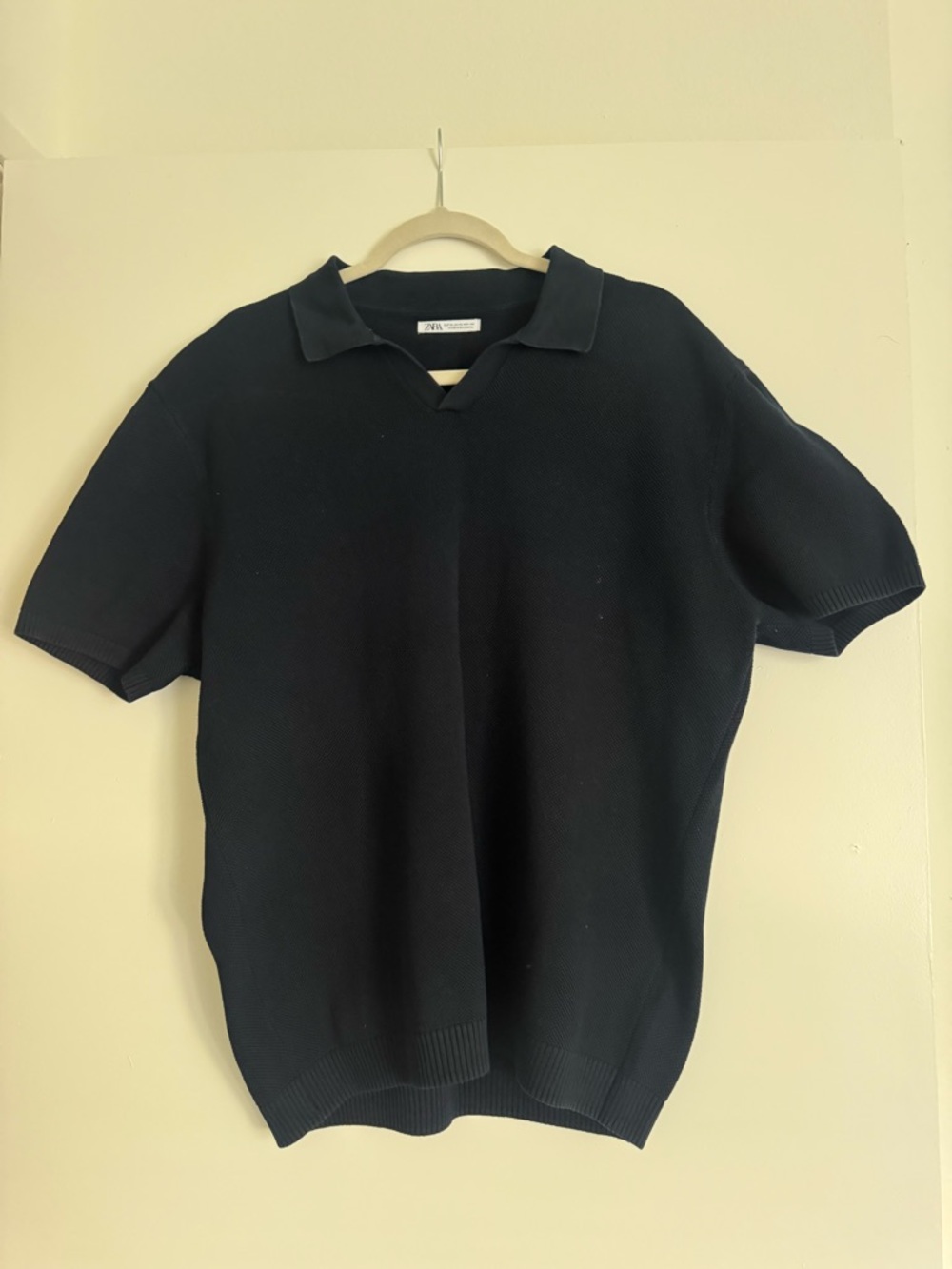 Zara Men Polo Sweater - Dark Blue